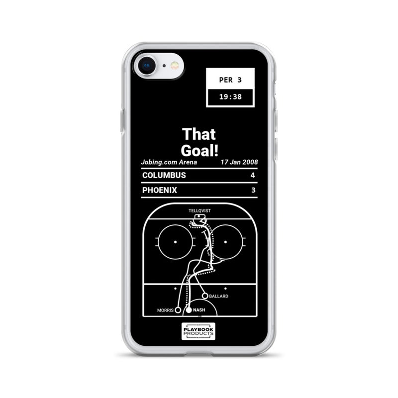 Greatest Blue Jackets Plays iPhone Case: That Goal! (2008)