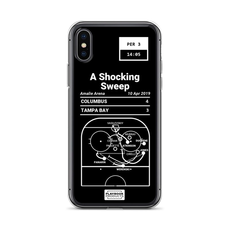 Greatest Blue Jackets Plays iPhone Case: A Shocking Sweep (2019)