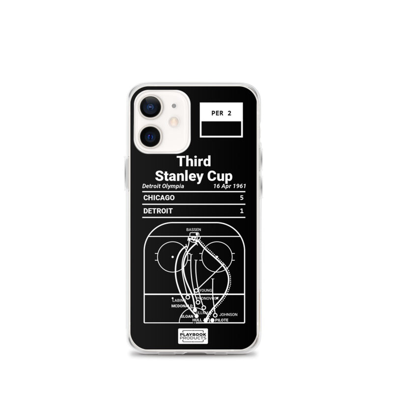 Greatest Blackhawks Plays iPhone Case: Third Stanley Cup (1961)