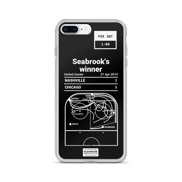 Chicago Blackhawks Greatest Goals iPhone Case: Seabrook's winner (2015)