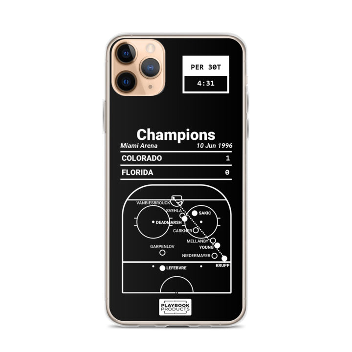 Colorado Avalanche Greatest Goals iPhone Case: Champions (1996)