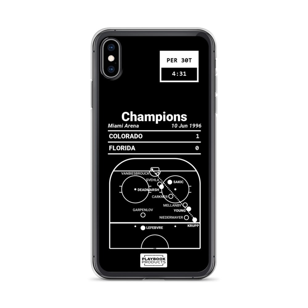 Colorado Avalanche Greatest Goals iPhone Case: Champions (1996)