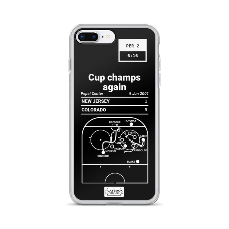 Greatest Avalanche Plays iPhone Case: Cup champs again (2001)