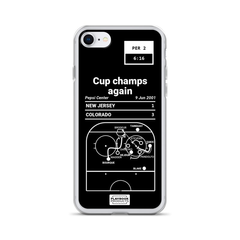 Greatest Avalanche Plays iPhone Case: Cup champs again (2001)