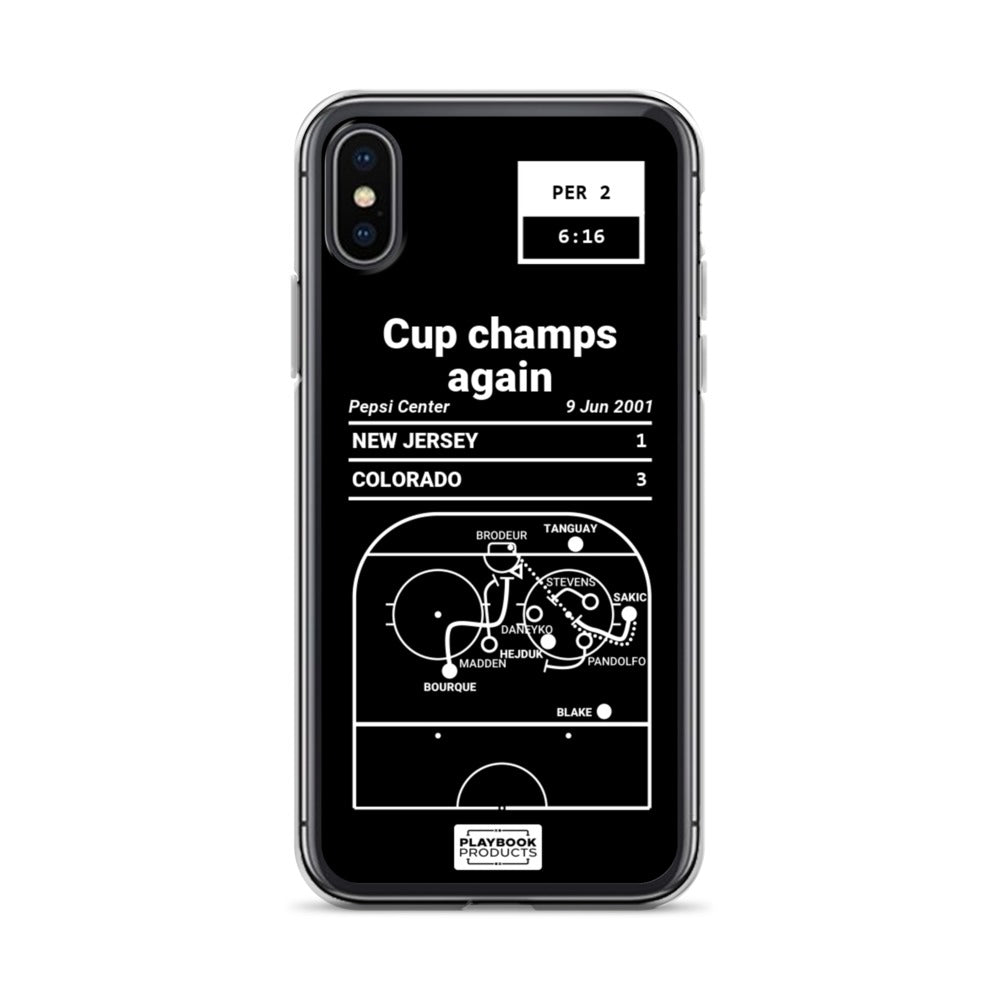 Colorado Avalanche Greatest Goals iPhone Case: Cup champs again (2001)