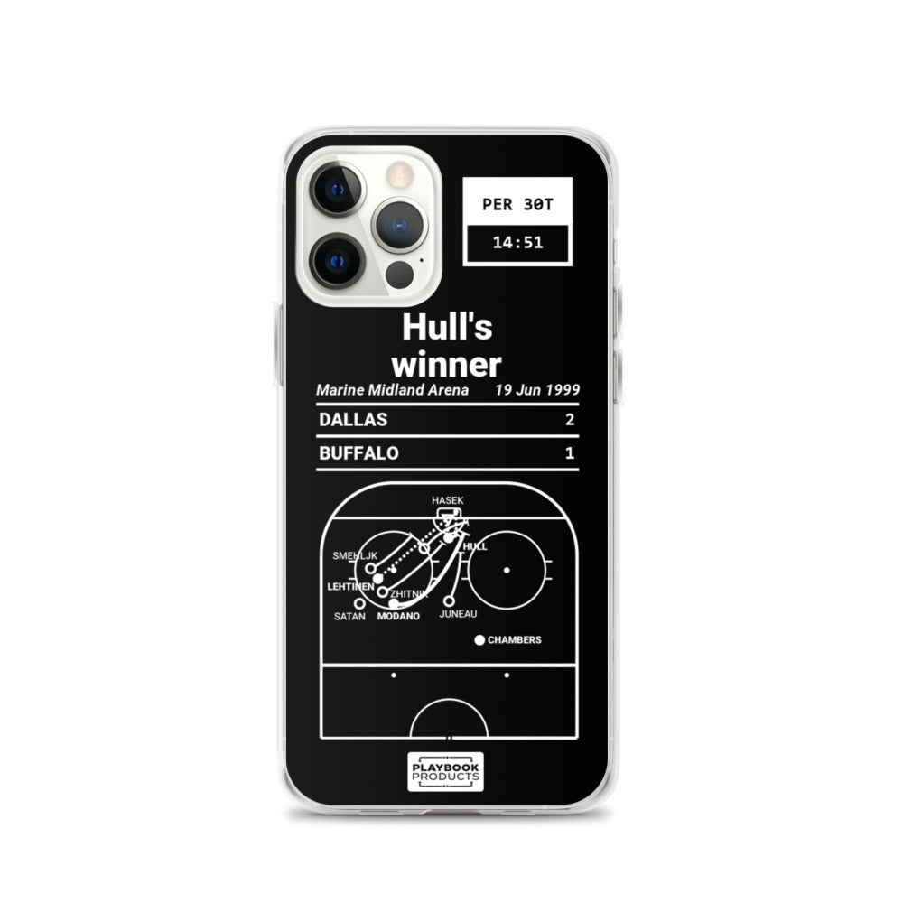 Dallas Stars Greatest Goals iPhone Case: Hull's winner (1999)