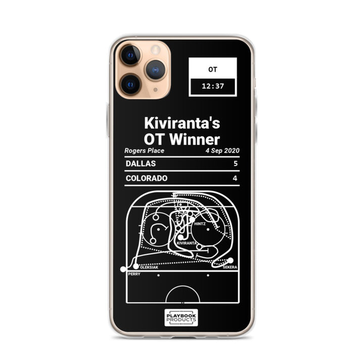Dallas Stars Greatest Goals iPhone Case: Kiviranta's OT Winner (2020)