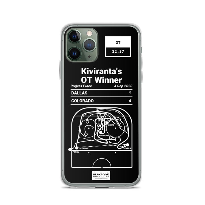 Dallas Stars Greatest Goals iPhone Case: Kiviranta's OT Winner (2020)