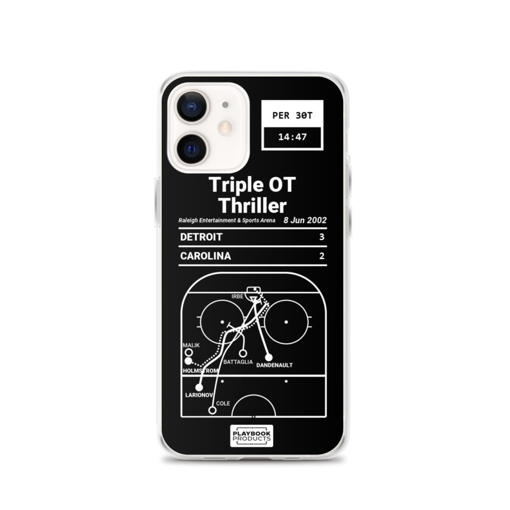 Detroit Red Wings Greatest Goals iPhone Case: Triple OT Thriller (2002)