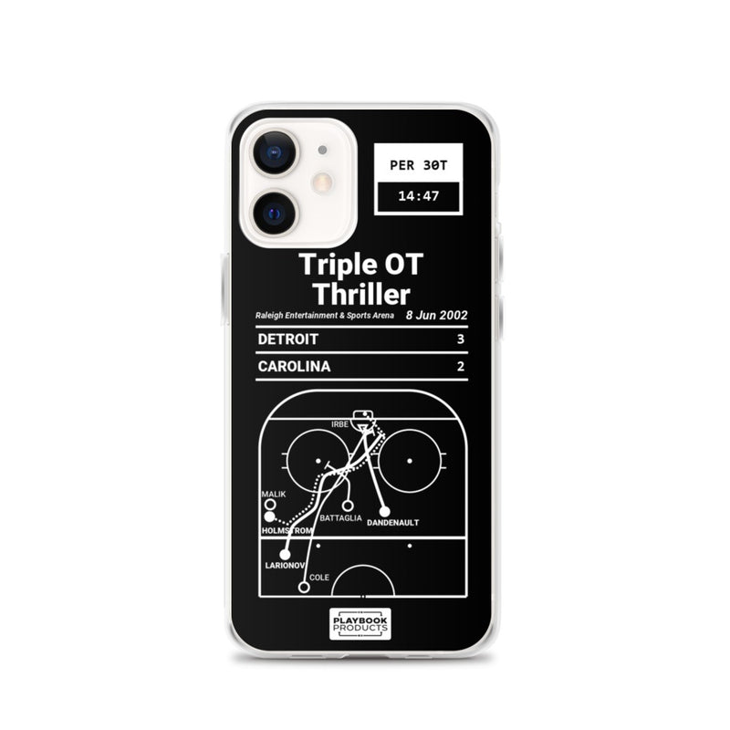 Greatest Red Wings Plays iPhone Case: Triple OT Thriller (2002)