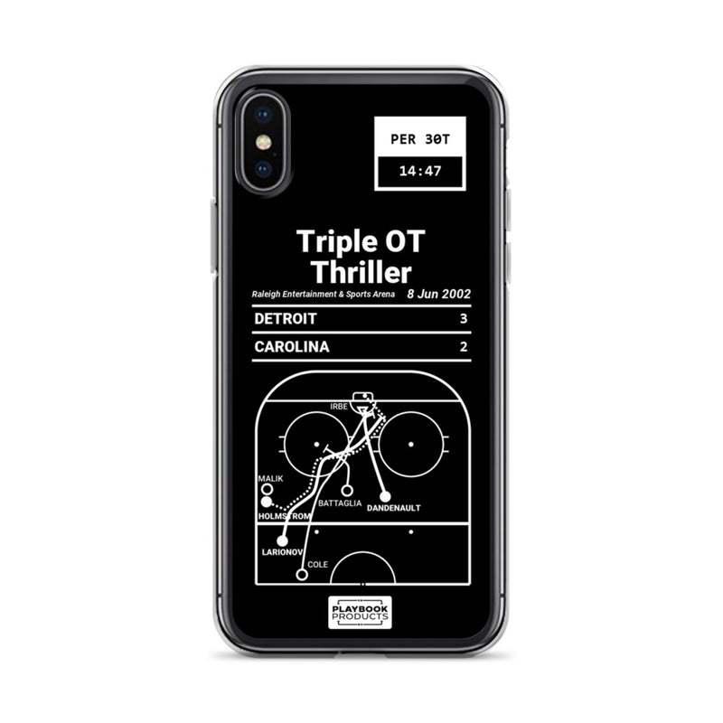 Greatest Red Wings Plays iPhone Case: Triple OT Thriller (2002)