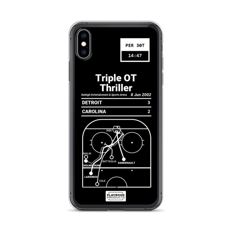 Greatest Red Wings Plays iPhone Case: Triple OT Thriller (2002)