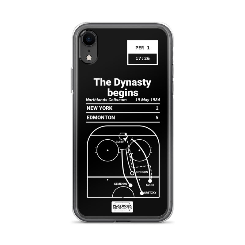 Greatest Oilers Plays iPhone Case: The Dynasty begins (1984)