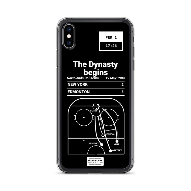Greatest Oilers Plays iPhone Case: The Dynasty begins (1984)