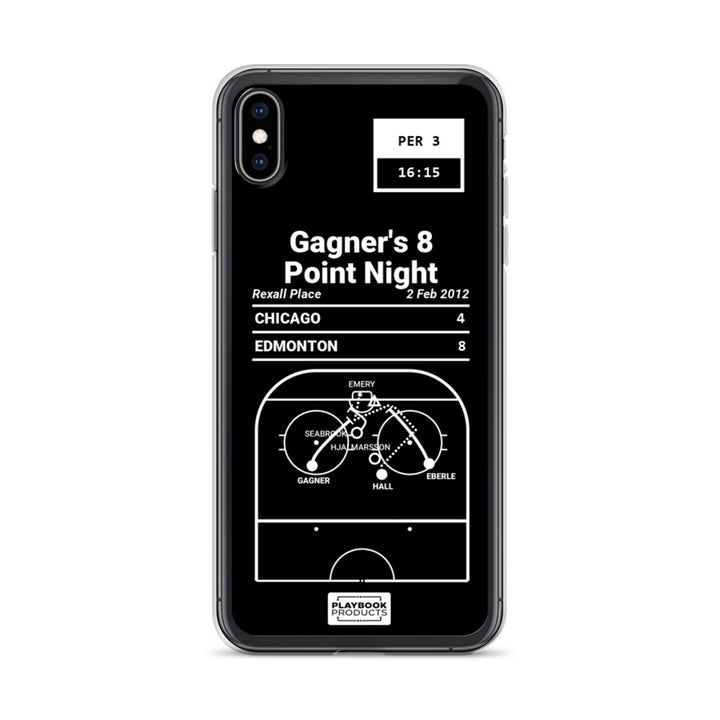 Edmonton Oilers Greatest Goals iPhone Case: Gagner's 8 Point Night (2012)