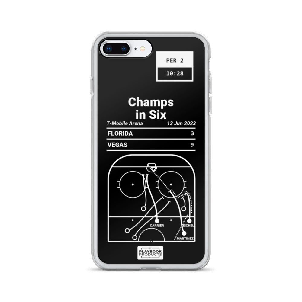 Vegas Golden Knights Greatest Goals iPhone Case: Champs in Six (2023)