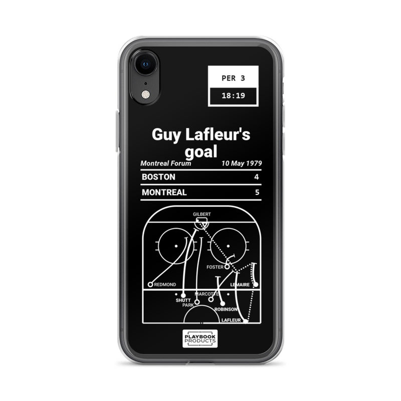 Greatest Canadiens Plays iPhone Case: Guy Lafleur&