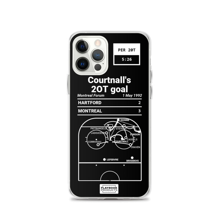 Montreal Canadiens Greatest Goals iPhone Case: Courtnall's 2OT goal (1992)