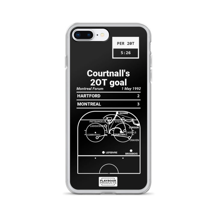 Montreal Canadiens Greatest Goals iPhone Case: Courtnall's 2OT goal (1992)