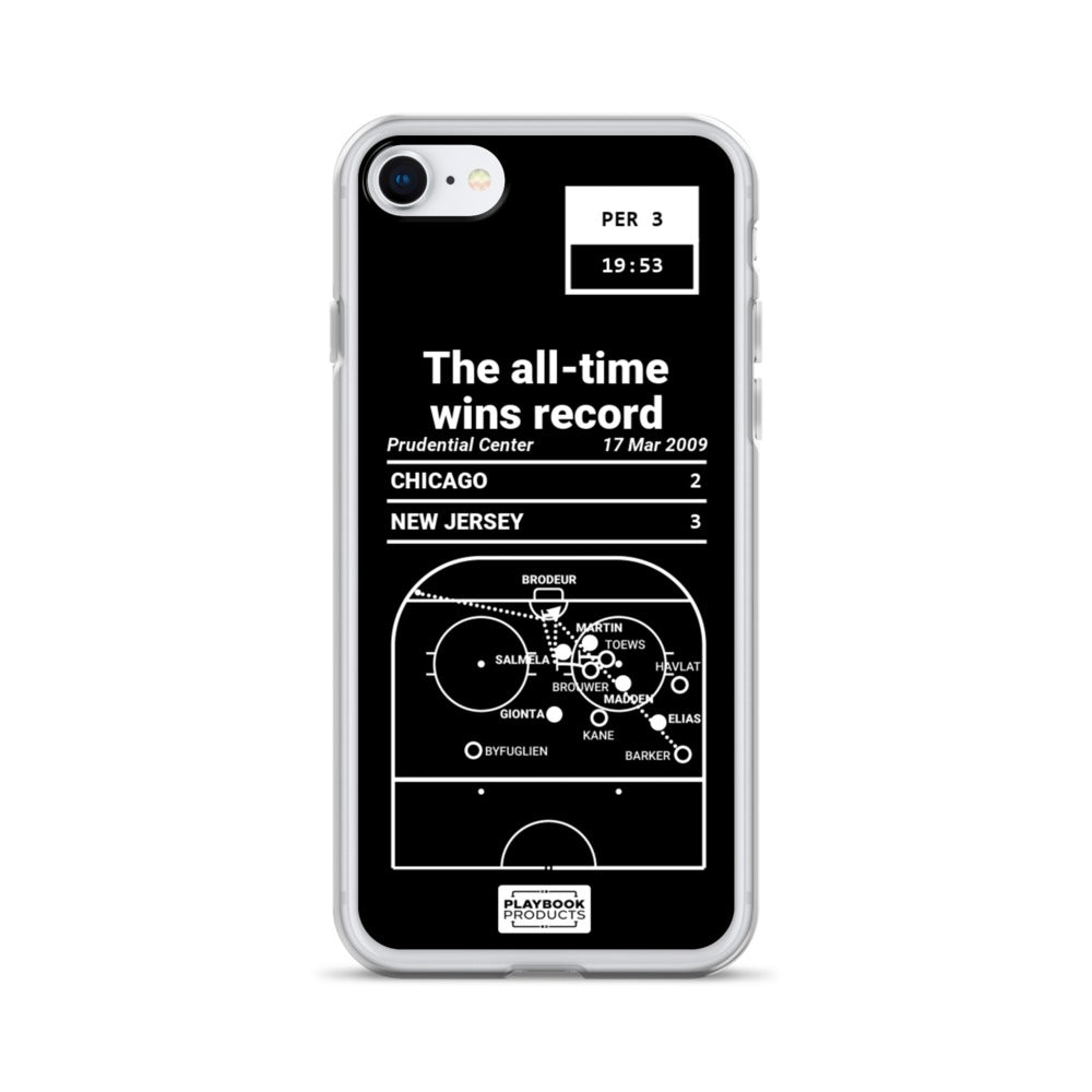 New Jersey Devils Greatest Goals iPhone Case: The all-time wins record (2009)