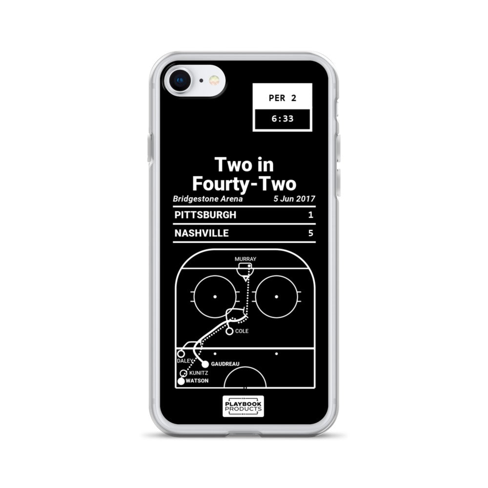 Nashville Predators Greatest Goals iPhone Case: Two in Fourty-Two (2017)