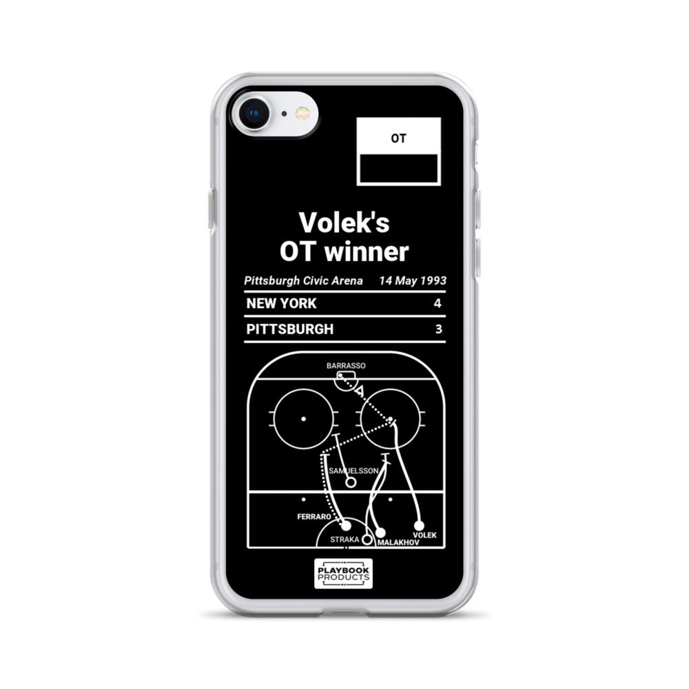 New York Islanders Greatest Goals iPhone Case: Volek's OT winner (1993)