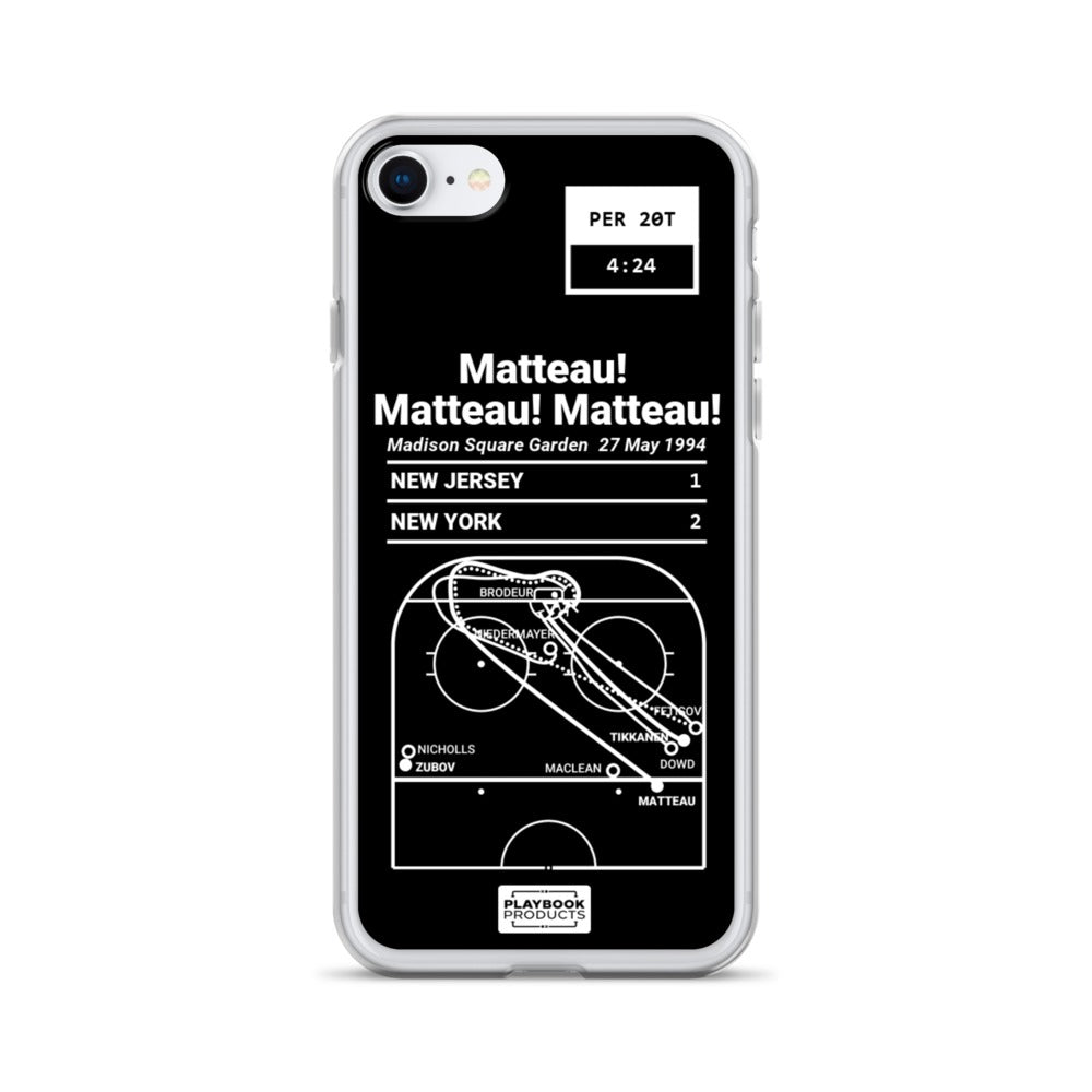 New York Rangers Greatest Goals iPhone Case: Matteau! Matteau! Matteau! (1994)