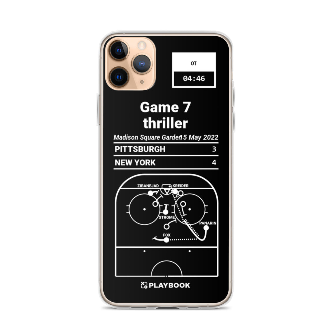 New York Rangers Greatest Goals iPhone Case: Game 7 thriller (2022)