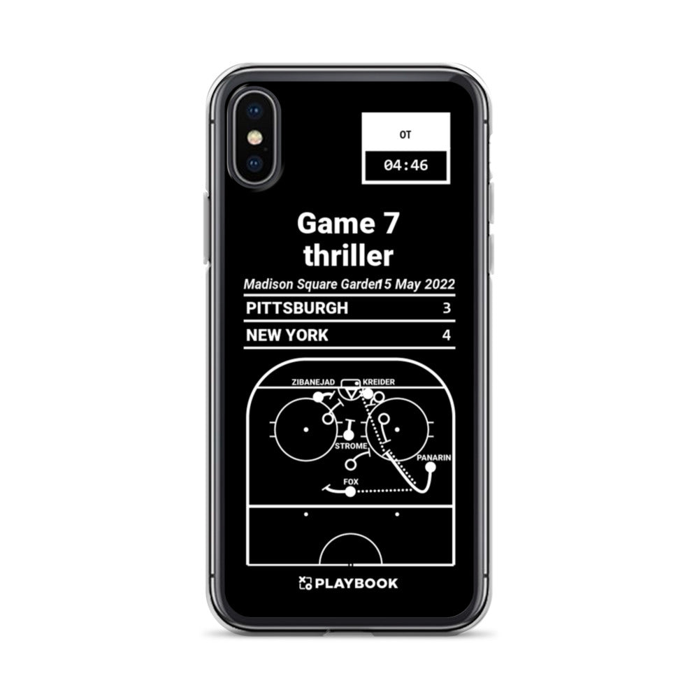 New York Rangers Greatest Goals iPhone Case: Game 7 thriller (2022)