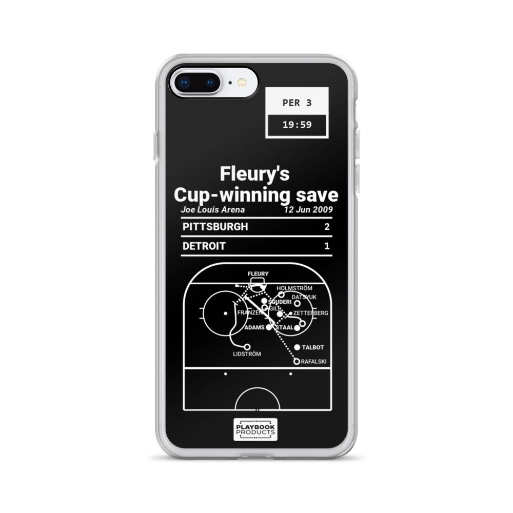 Pittsburgh Penguins Greatest Goals iPhone Case: Fleury's Cup-winning save (2009)