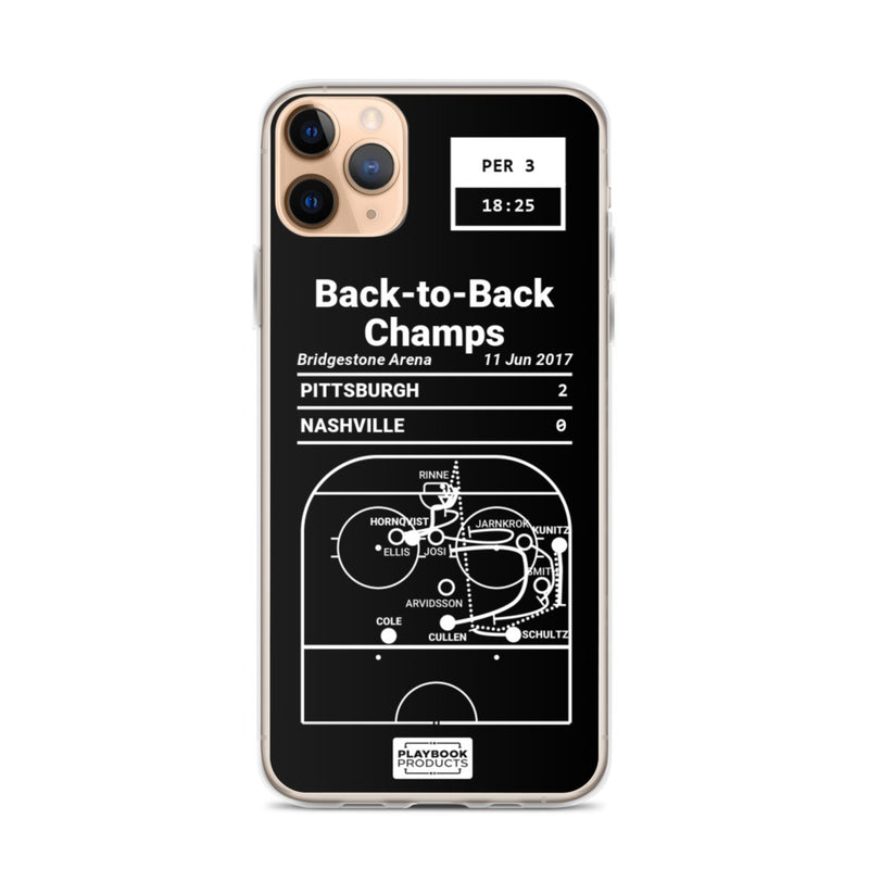 Greatest Penguins Plays iPhone Case: Back-to-Back Champs (2017)
