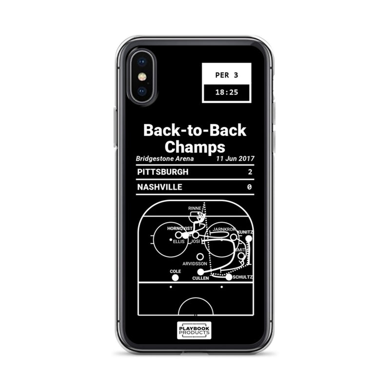 Greatest Penguins Plays iPhone Case: Back-to-Back Champs (2017)