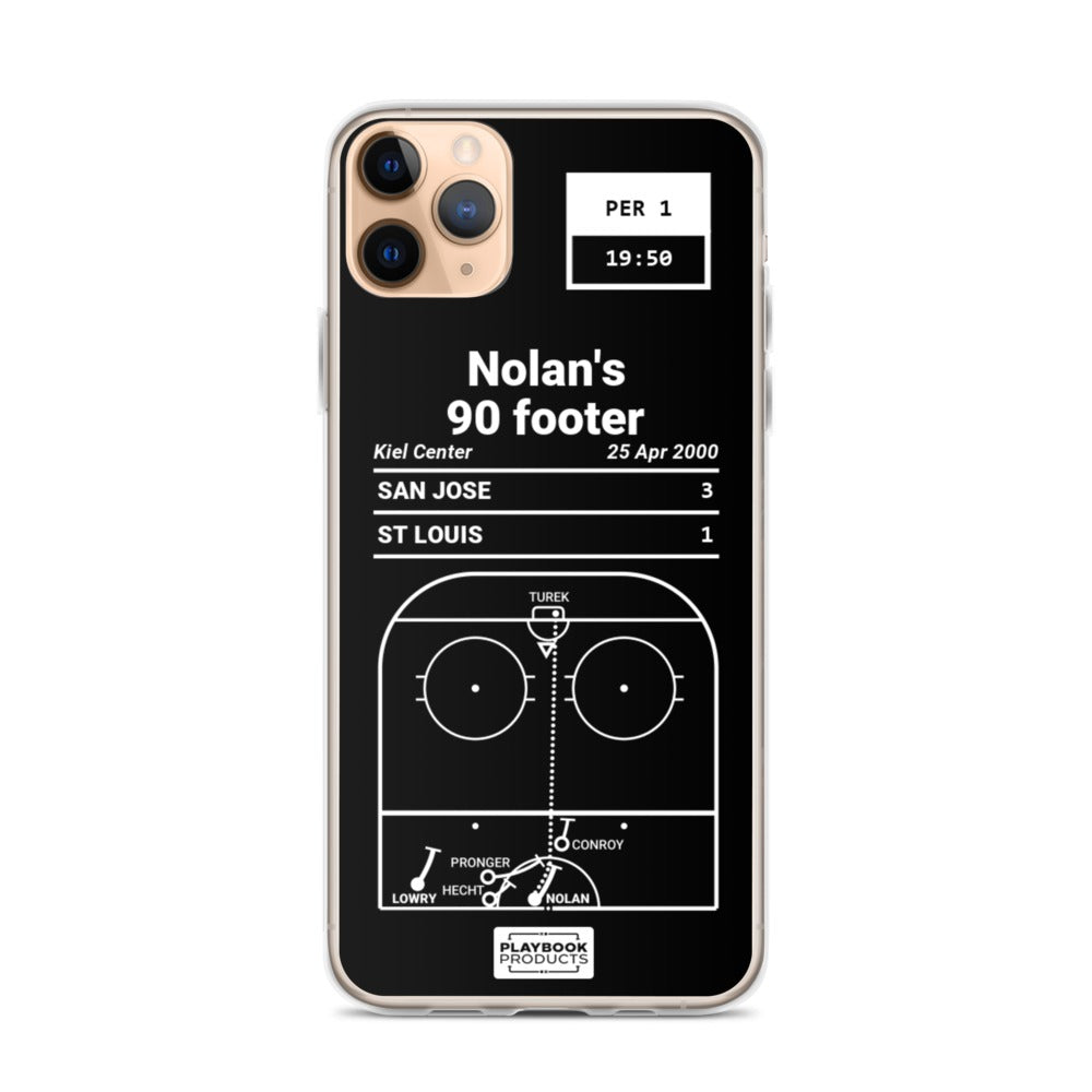 San Jose Sharks Greatest Goals iPhone Case: Nolan's 90 footer (2000)