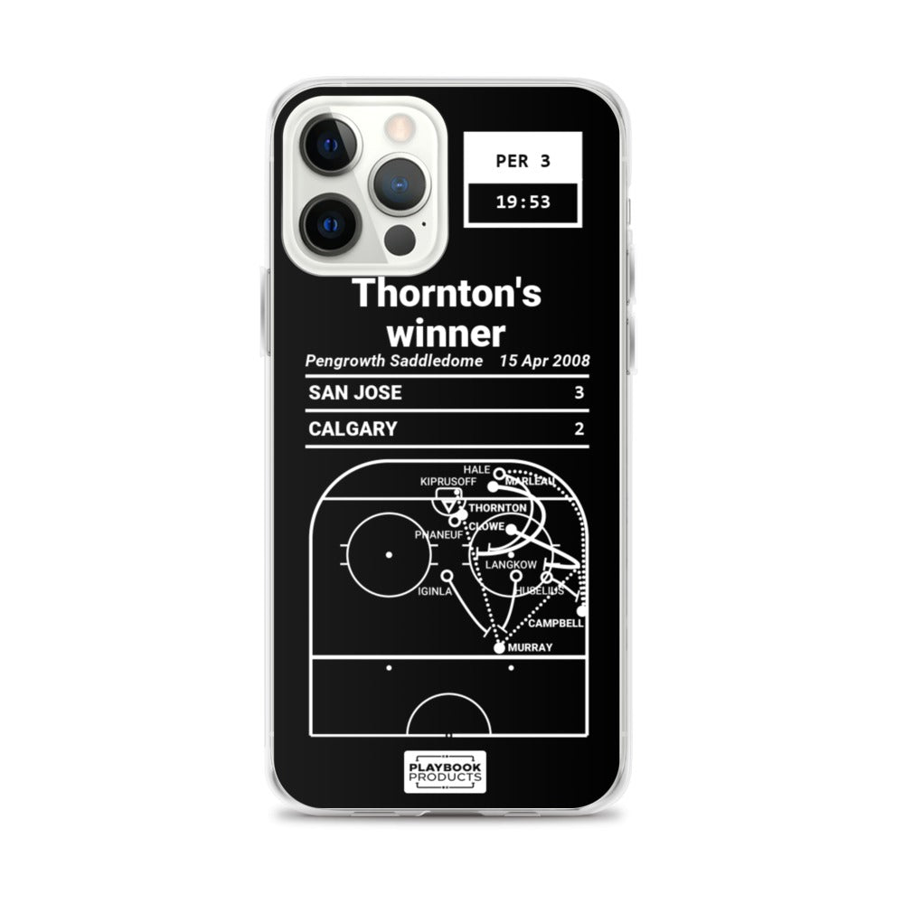 San Jose Sharks Greatest Goals iPhone Case: Thornton's winner (2008)