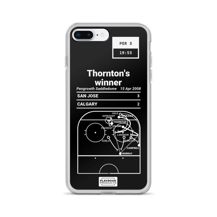 San Jose Sharks Greatest Goals iPhone Case: Thornton's winner (2008)