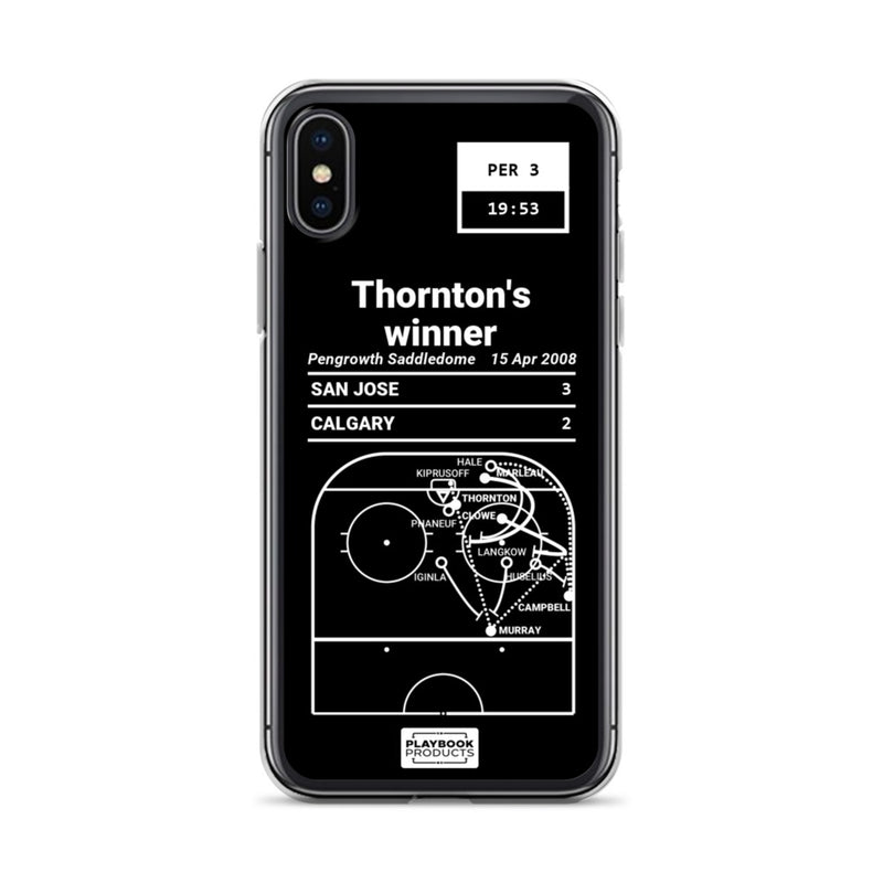 Greatest Sharks Plays iPhone Case: Thornton&