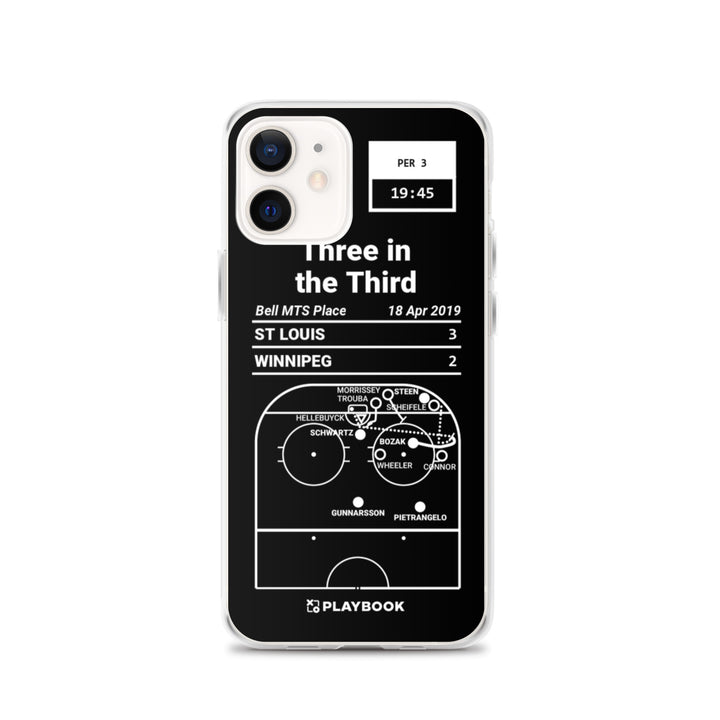 St Louis Blues Greatest Goals iPhone Case: Three in the Third (2019)