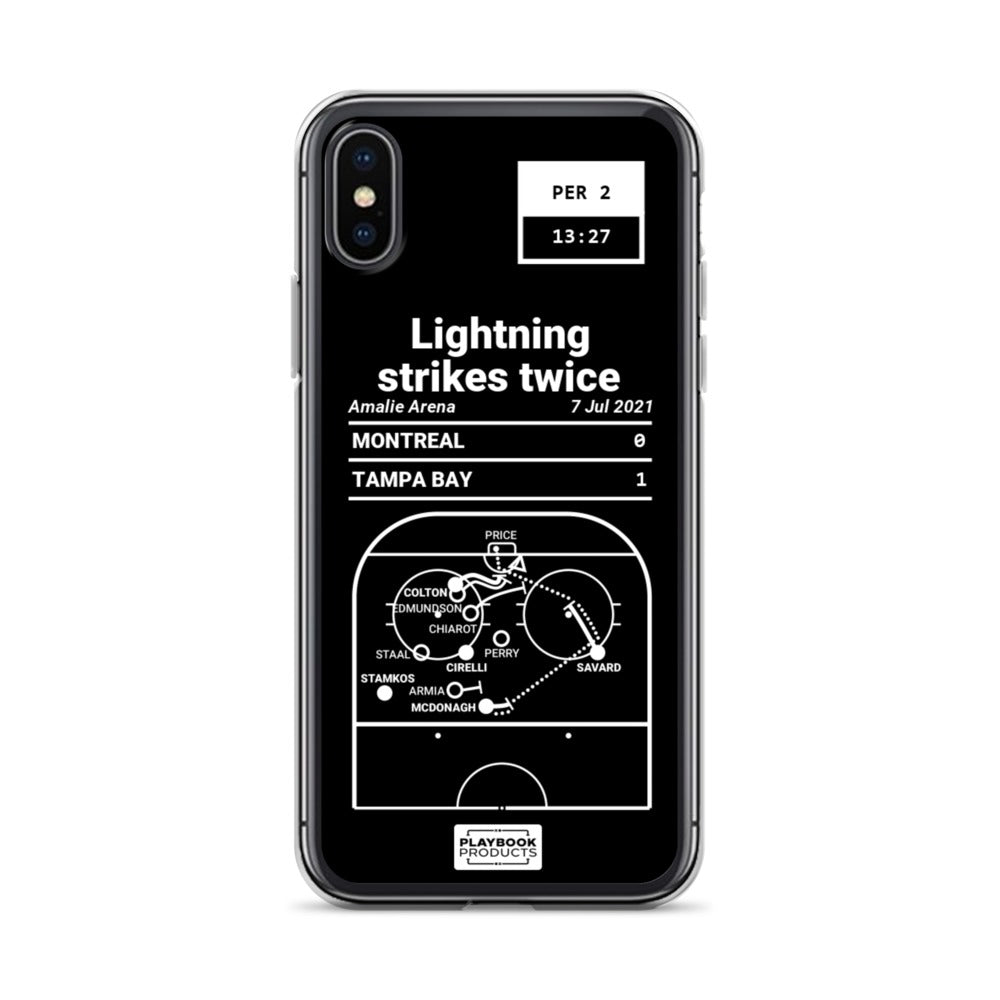 Tampa Bay Lightning Greatest Goals iPhone Case: Lightning strikes twice (2021)