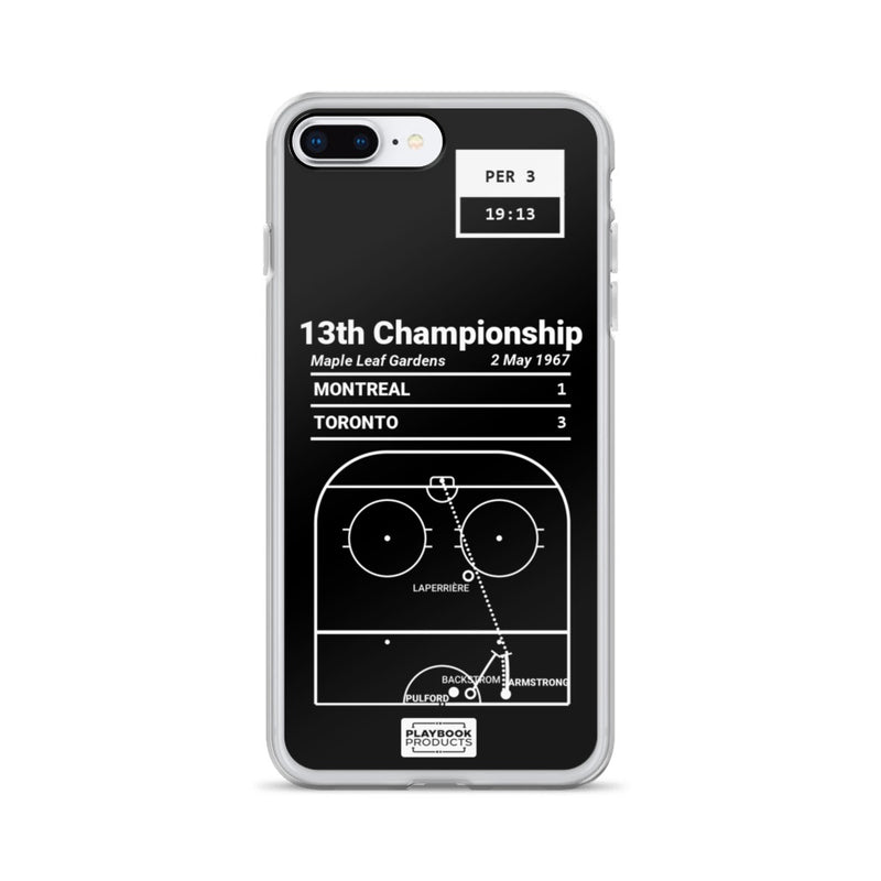 Greatest Maple Leafs Plays iPhone Case: 13th Championship (1967)
