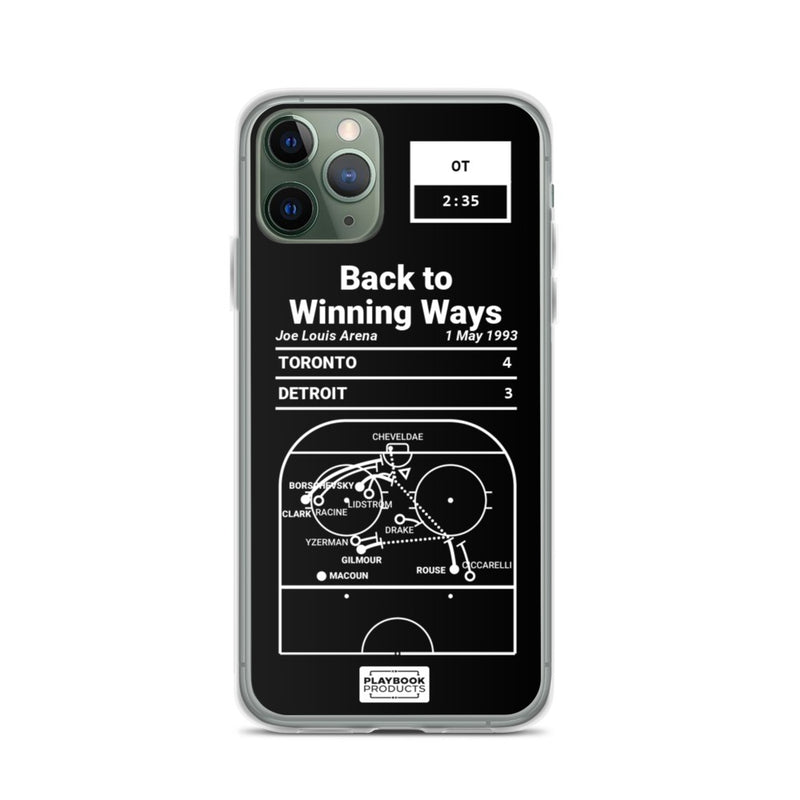 Greatest Maple Leafs Plays iPhone Case: Back to Winning Ways (1993)