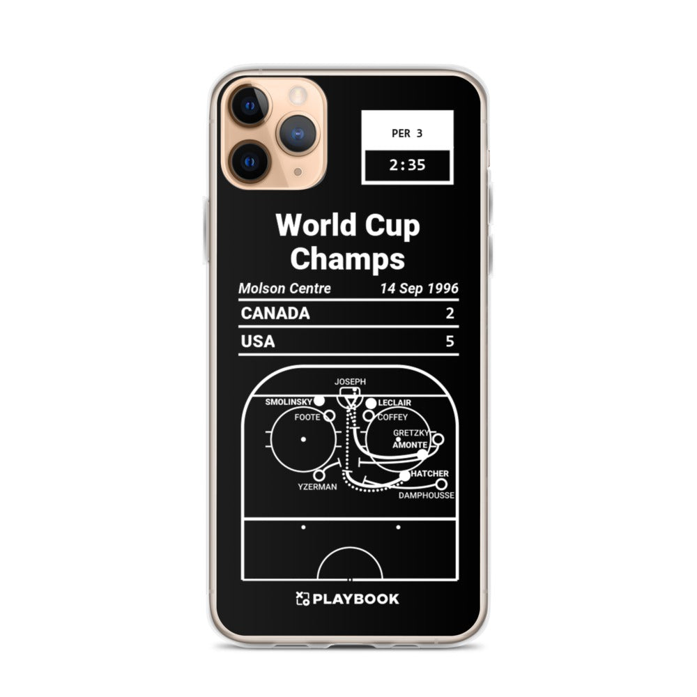United States Men's National Hockey Team Greatest Goals iPhone Case: World Cup Champs (1996)