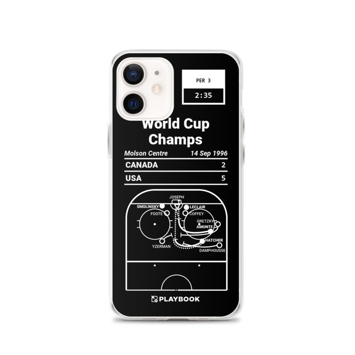 United States Men's National Hockey Team Greatest Goals iPhone Case: World Cup Champs (1996)