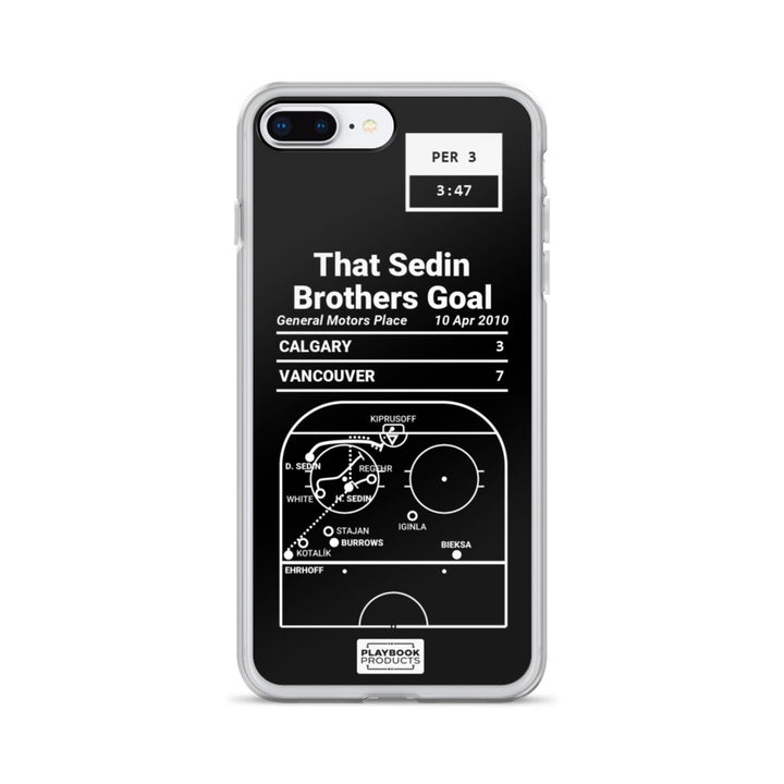 Vancouver Canucks Greatest Goals iPhone Case: That Sedin Brothers Goal (2010)