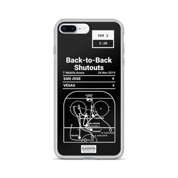 Vegas Knights Greatest Goals iPhone Case: Back-to-Back Shutouts (2019)