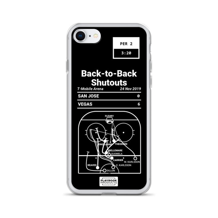 Vegas Knights Greatest Goals iPhone Case: Back-to-Back Shutouts (2019)