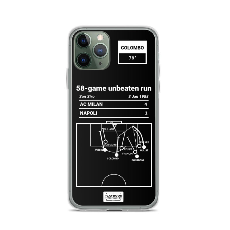 Greatest AC Milan Plays iPhone Case: 58 games unbeaten (1988)