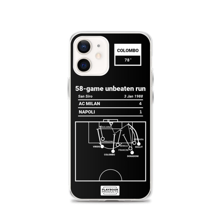 AC Milan Greatest Goals iPhone Case: 58 games unbeaten (1988)