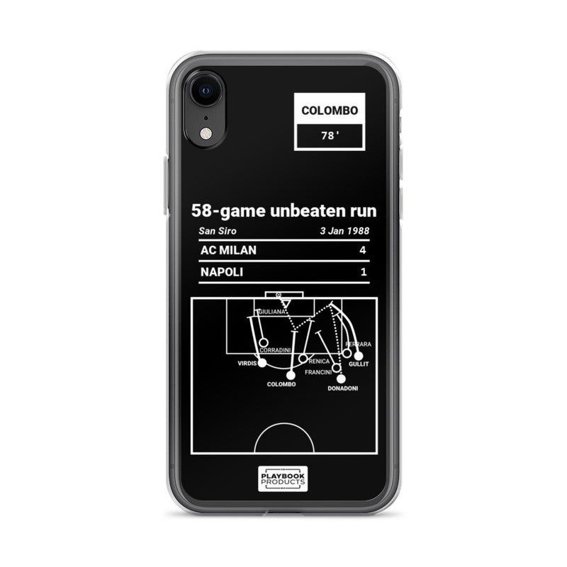 Greatest AC Milan Plays iPhone Case: 58 games unbeaten (1988)