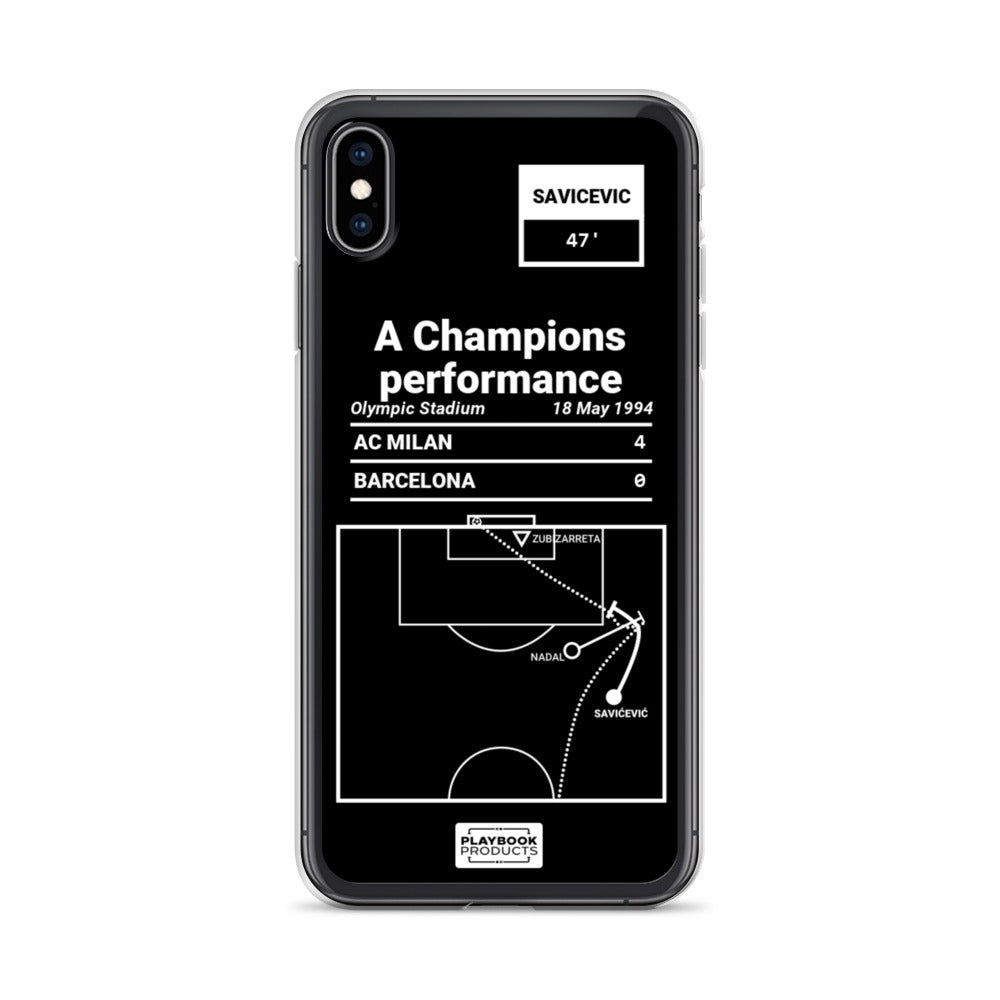 AC Milan Greatest Goals iPhone Case: A Champions performance (1994)
