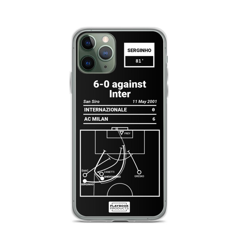 Greatest AC Milan Plays iPhone Case: 6-0 against Inter (2001)